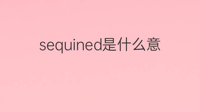 sequined是什么意思 sequined的中文翻译、读音、例句