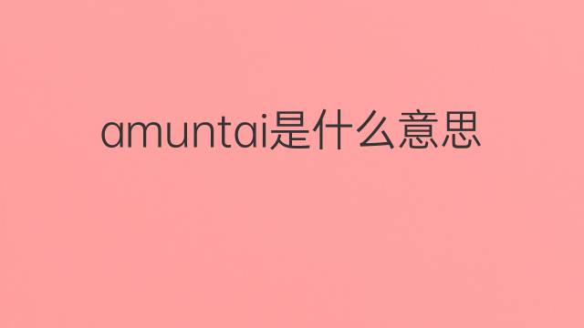 amuntai是什么意思 amuntai的中文翻译、读音、例句