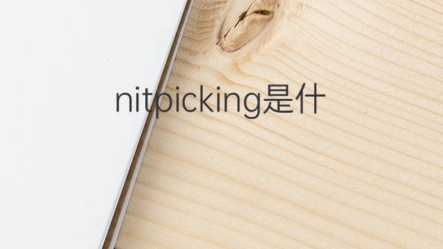 nitpicking是什么意思 nitpicking的中文翻译、读音、例句