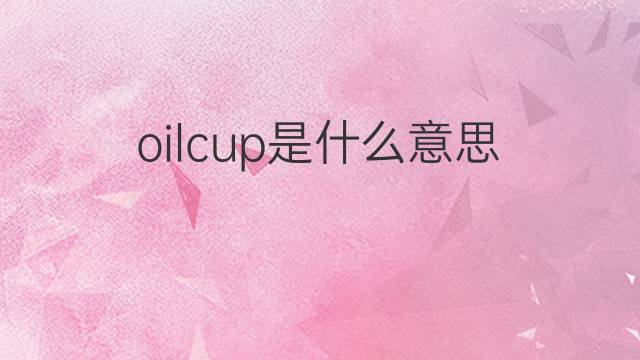 oilcup是什么意思 oilcup的中文翻译、读音、例句