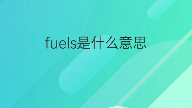 fuels是什么意思 fuels的中文翻译、读音、例句