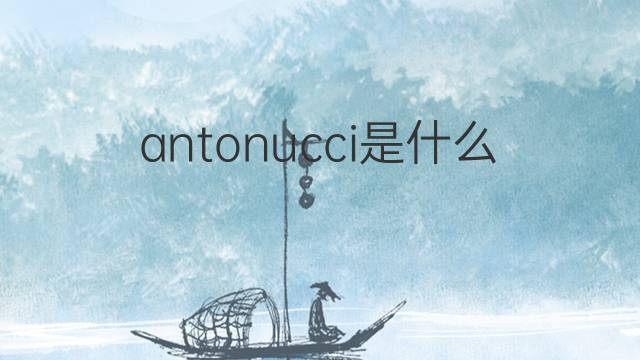antonucci是什么意思 英文名antonucci的翻译、发音、来源