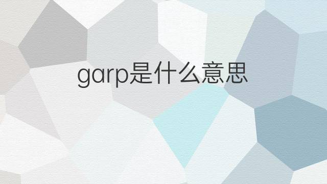 garp是什么意思 garp的中文翻译、读音、例句