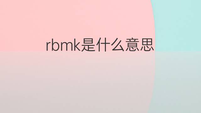 rbmk是什么意思 rbmk的中文翻译、读音、例句