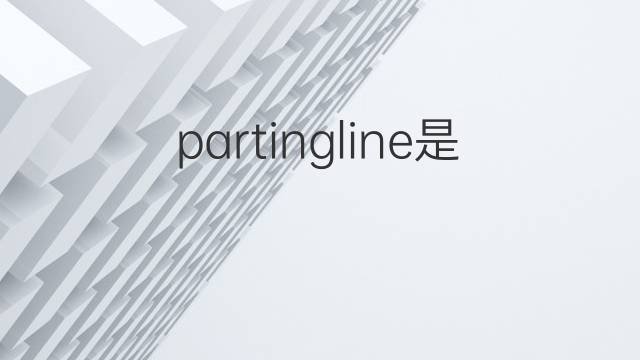 partingline是什么意思 partingline的中文翻译、读音、例句