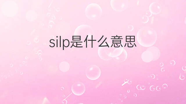 silp是什么意思 silp的中文翻译、读音、例句