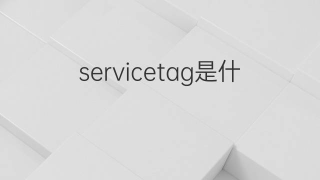 servicetag是什么意思 servicetag的中文翻译、读音、例句
