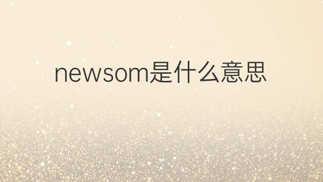 newsom是什么意思 newsom的中文翻译、读音、例句