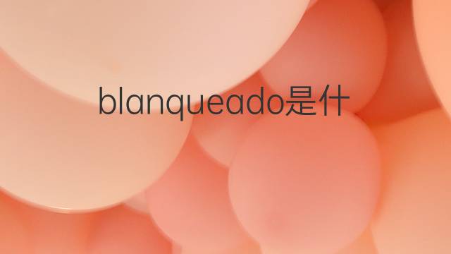blanqueado是什么意思 blanqueado的中文翻译、读音、例句