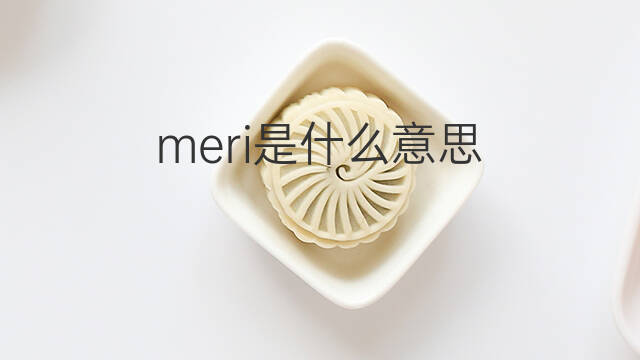 meri是什么意思 meri的中文翻译、读音、例句