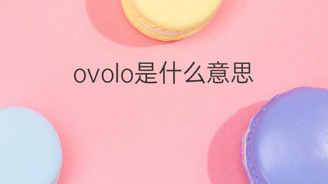 ovolo是什么意思 ovolo的中文翻译、读音、例句