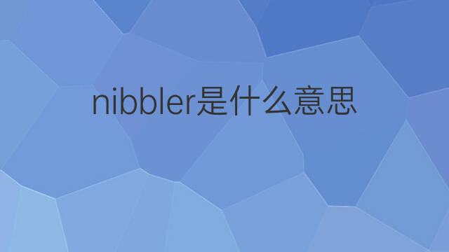 nibbler是什么意思 nibbler的中文翻译、读音、例句