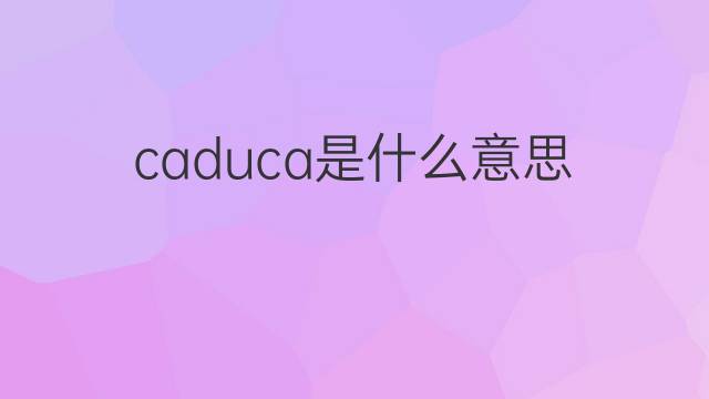 caduca是什么意思 caduca的中文翻译、读音、例句