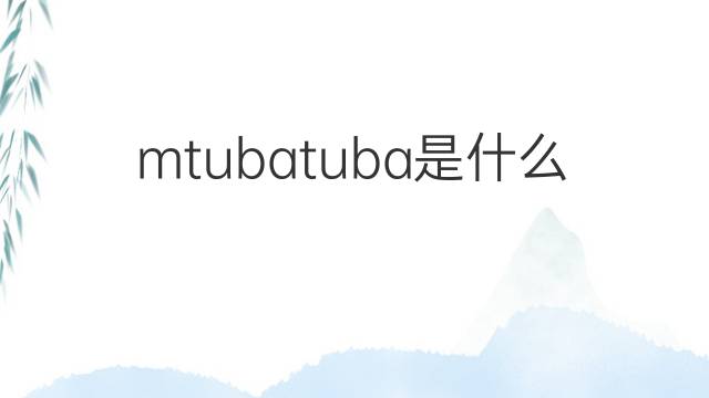 mtubatuba是什么意思 mtubatuba的中文翻译、读音、例句