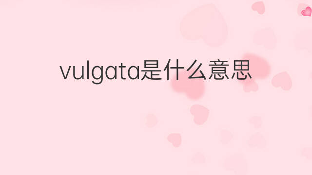 vulgata是什么意思 vulgata的中文翻译、读音、例句