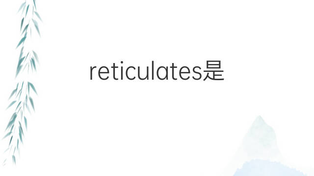 reticulates是什么意思 reticulates的中文翻译、读音、例句