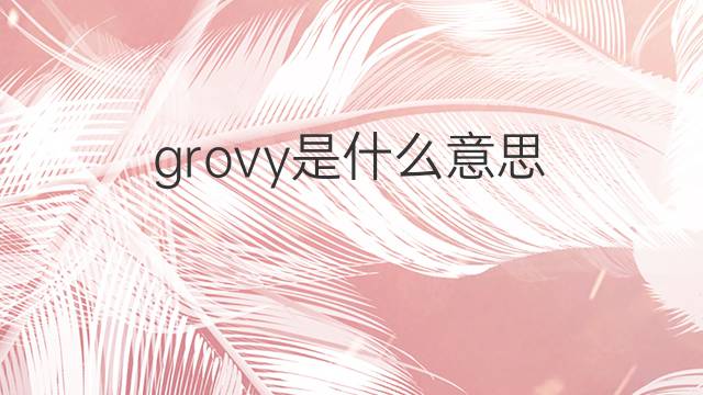 grovy是什么意思 grovy的中文翻译、读音、例句