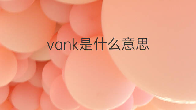 vank是什么意思 vank的中文翻译、读音、例句