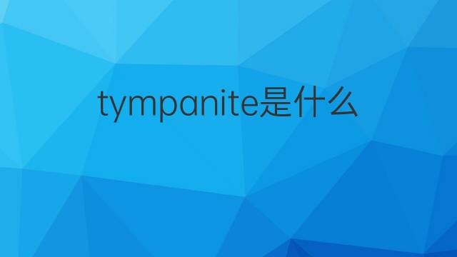 tympanite是什么意思 tympanite的中文翻译、读音、例句