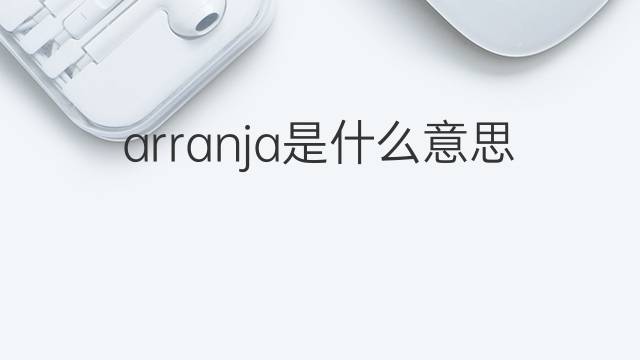 arranja是什么意思 arranja的中文翻译、读音、例句