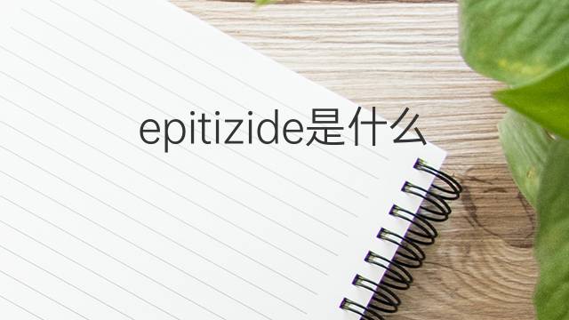 epitizide是什么意思 epitizide的中文翻译、读音、例句