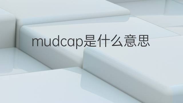 mudcap是什么意思 mudcap的中文翻译、读音、例句