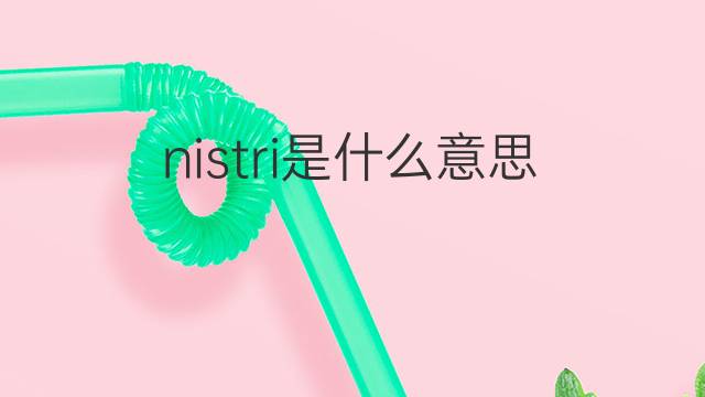 nistri是什么意思 nistri的中文翻译、读音、例句
