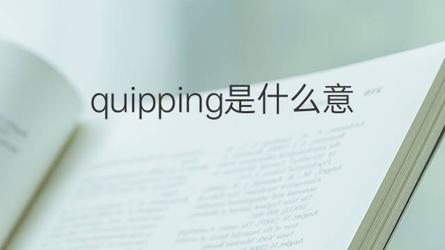 quipping是什么意思 quipping的中文翻译、读音、例句