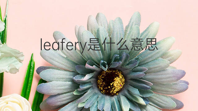 leafery是什么意思 leafery的中文翻译、读音、例句