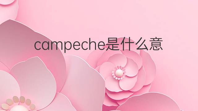 campeche是什么意思 campeche的中文翻译、读音、例句