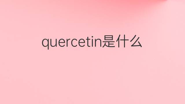quercetin是什么意思 quercetin的中文翻译、读音、例句