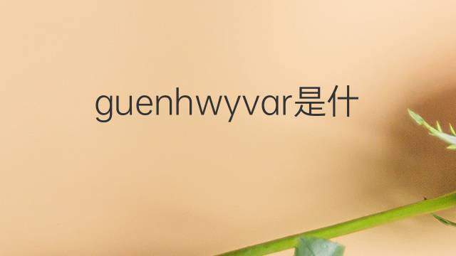 guenhwyvar是什么意思 guenhwyvar的中文翻译、读音、例句