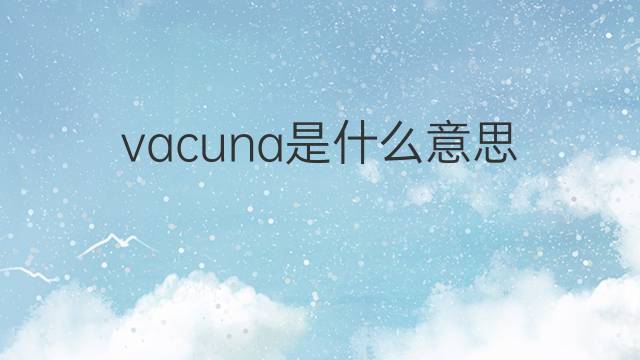 vacuna是什么意思 vacuna的中文翻译、读音、例句