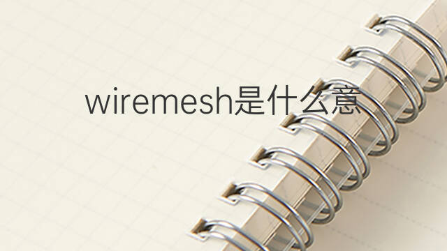 wiremesh是什么意思 wiremesh的中文翻译、读音、例句