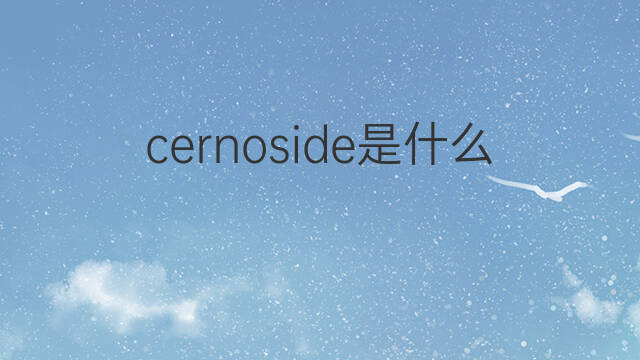 cernoside是什么意思 cernoside的中文翻译、读音、例句