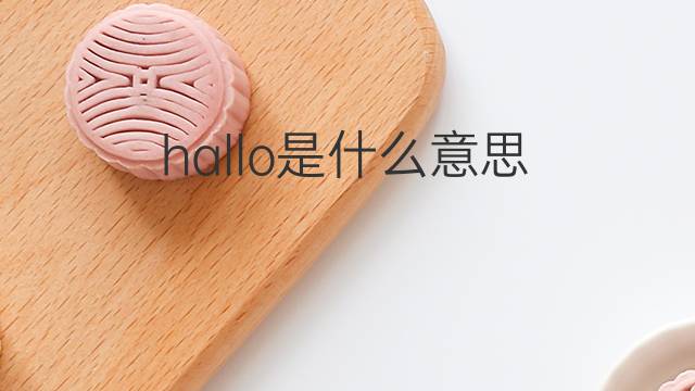 hallo是什么意思 hallo的中文翻译、读音、例句