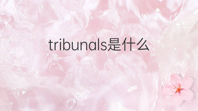 tribunals是什么意思 tribunals的中文翻译、读音、例句