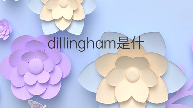 dillingham是什么意思 英文名dillingham的翻译、发音、来源