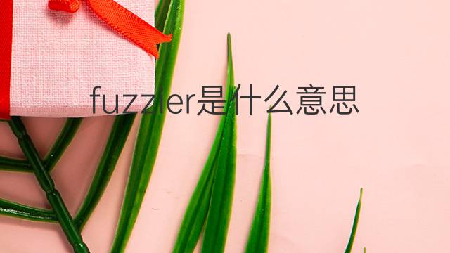 fuzzier是什么意思 fuzzier的中文翻译、读音、例句