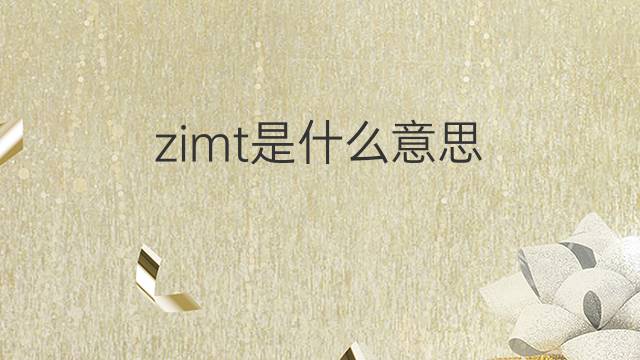zimt是什么意思 zimt的中文翻译、读音、例句