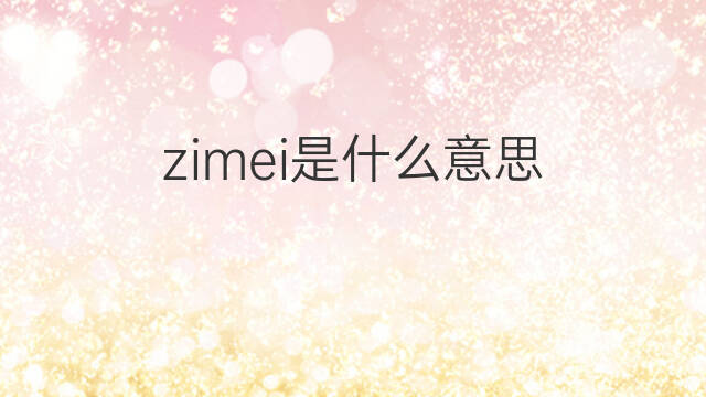 zimei是什么意思 zimei的中文翻译、读音、例句