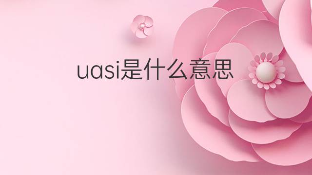 uasi是什么意思 uasi的中文翻译、读音、例句