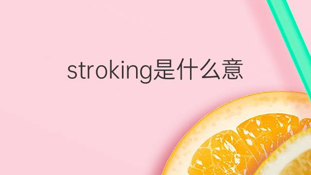 stroking是什么意思 stroking的中文翻译、读音、例句