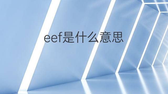 eef是什么意思 英文名eef的翻译、发音、来源