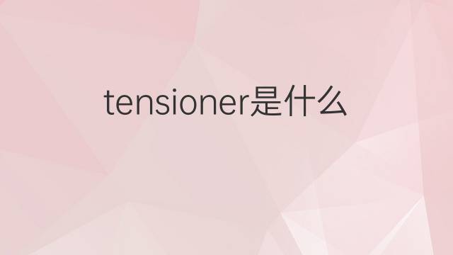 tensioner是什么意思 tensioner的中文翻译、读音、例句
