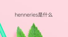 henneries是什么意思 henneries的中文翻译、读音、例句
