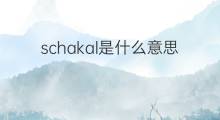 schakal是什么意思 schakal的中文翻译、读音、例句