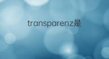 transparenz是什么意思 transparenz的中文翻译、读音、例句