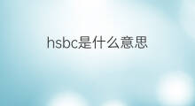 hsbc是什么意思 hsbc的中文翻译、读音、例句