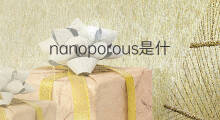 nanoporous是什么意思 nanoporous的中文翻译、读音、例句